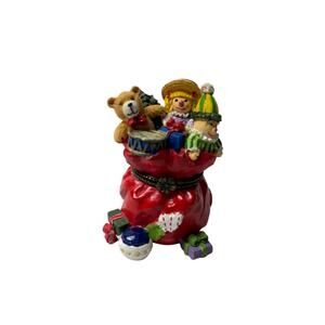 Santa's Toy Bag Hand-painted Trinket Box